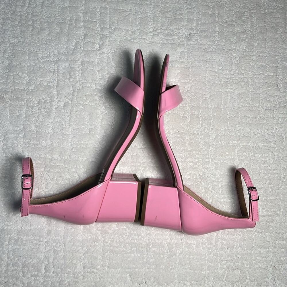 Steve Madden Irenee pink open toe ankle strap low block heel sandal shoes 10 - Picture 4 of 8